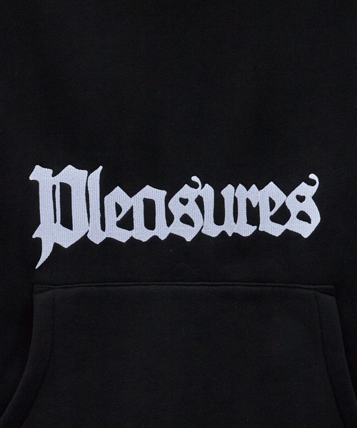 PLEASURES(プレジャー)の「PLEASURES/プレジャーズ ANGEL DEMON HOODIE ヘビーウェイト プルオーバーフーディー 2026年春夏(パーカー・メンズ・ブラック・M/L/XL)」の18枚目の写真