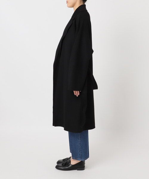 B.C STOCK（ベーセーストック）の「ウールリバーミドル丈コート（チェスターコート・レディース・ブラック/ブルー/ベージュ・FREE）」の4枚目の写真