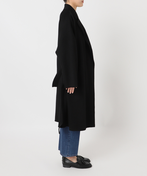 B.C STOCK（ベーセーストック）の「ウールリバーミドル丈コート（チェスターコート・レディース・ブラック/ブルー/ベージュ・FREE）」の6枚目の写真