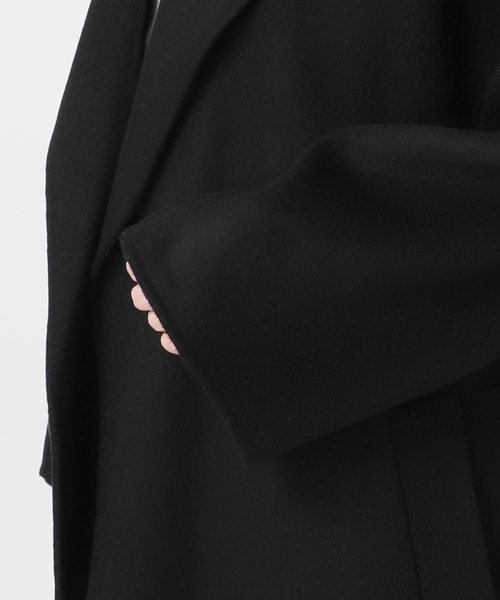 B.C STOCK（ベーセーストック）の「ウールリバーミドル丈コート（チェスターコート・レディース・ブラック/ブルー/ベージュ・FREE）」の8枚目の写真