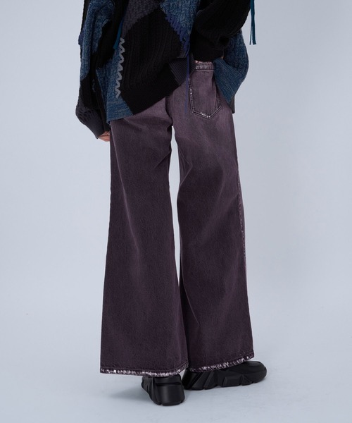HARE（ハレ）の「ハクラインカコウデニムパンツ(HARE)（デニムパンツ・レディース・ブラック/パープル・FREE）」の16枚目の写真