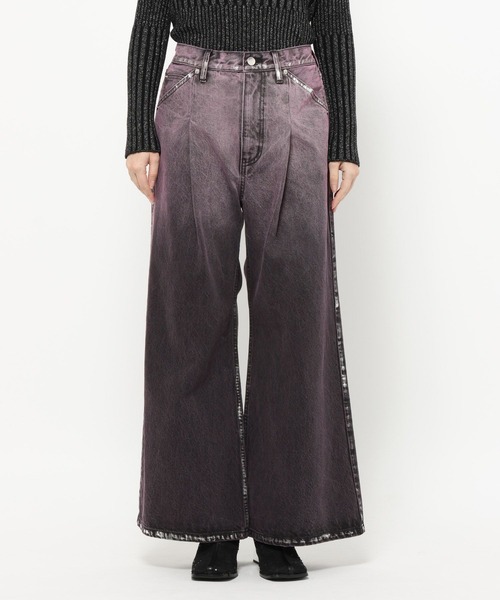 HARE（ハレ）の「ハクラインカコウデニムパンツ(HARE)（デニムパンツ・レディース・ブラック/パープル・FREE）」の17枚目の写真