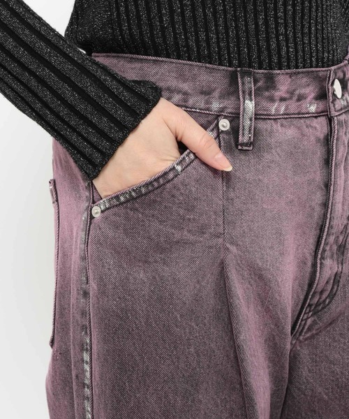 HARE（ハレ）の「ハクラインカコウデニムパンツ(HARE)（デニムパンツ・レディース・ブラック/パープル・FREE）」の21枚目の写真