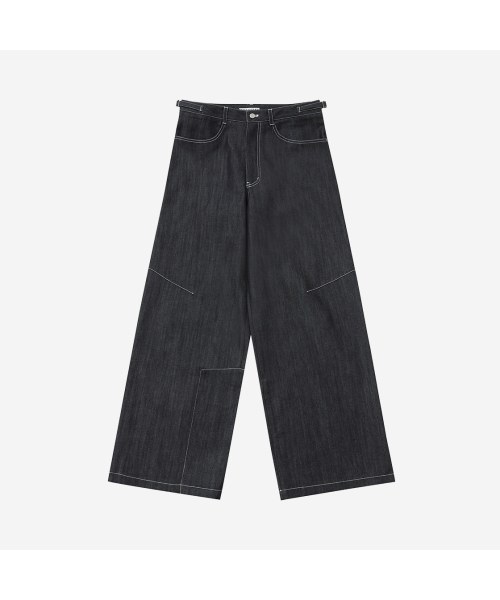 SEEN(シーン)の「PANNEL WIDE DENIM PANTS (Raw Denim))(デニムパンツ・レディース・その他・M)」の2枚目の写真