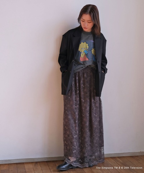 AKTE（アクテ）の「ラッセルレーススカート（スカート・レディース・チャコールグレー/ホワイト・FREE/TALL）」の16枚目の写真