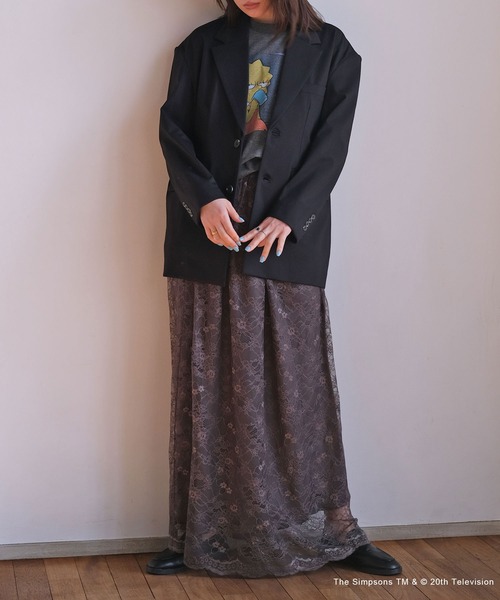 AKTE（アクテ）の「ラッセルレーススカート（スカート・レディース・チャコールグレー/ホワイト・FREE/TALL）」の17枚目の写真