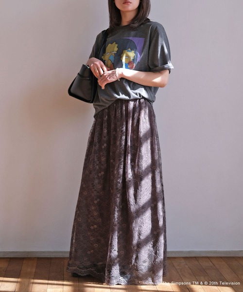 AKTE（アクテ）の「ラッセルレーススカート（スカート・レディース・チャコールグレー/ホワイト・FREE/TALL）」の19枚目の写真