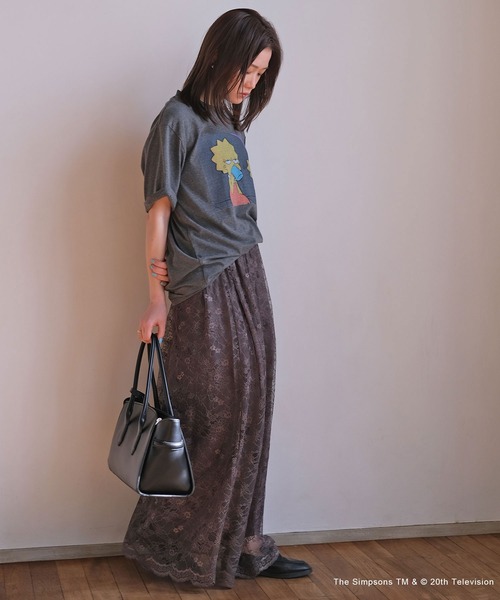 AKTE（アクテ）の「ラッセルレーススカート（スカート・レディース・チャコールグレー/ホワイト・FREE/TALL）」の20枚目の写真