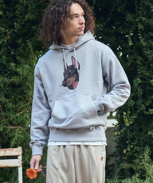 UN-FILLED(アンフィルド)の「mpa4030- REAL GERBERA DOG HOODIE パーカー(ドーベルマン)(SDUF-2603DBM)(パーカー・メンズ・グレー/ホワイト・XL/L/M)」の10枚目の写真