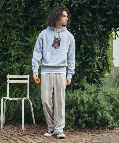 UN-FILLED(アンフィルド)の「mpa4030- REAL GERBERA DOG HOODIE パーカー(ドーベルマン)(SDUF-2603DBM)(パーカー・メンズ・グレー/ホワイト・XL/L/M)」の12枚目の写真