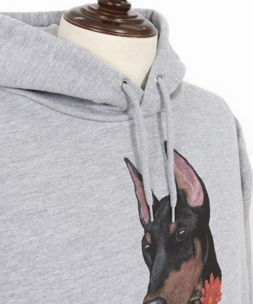 UN-FILLED(アンフィルド)の「mpa4030- REAL GERBERA DOG HOODIE パーカー(ドーベルマン)(SDUF-2603DBM)(パーカー・メンズ・グレー/ホワイト・XL/L/M)」の18枚目の写真