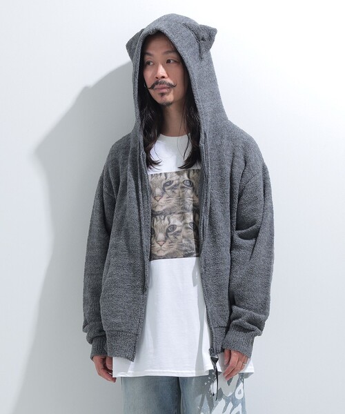 mmts(マミタス)の「ふわもこ 猫耳 ニット パーカー(パーカー・レディース・ピンク/グレー・MEDIUM/LARGE)」の21枚目の写真