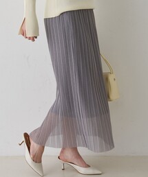 EMMA ROUGE VIF | 【一部店舗限定】ラメシアープリーツスカート/春服/フェミニン/ウエストゴム/オフィスカジュアル(スカート)