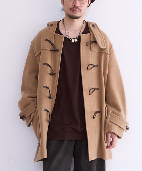 MONTGOMERY(モンゴメリー)の「MONTGOMERY Alton(ダッフルコート・メンズ・グリーン/ベージュ・LARGE/MEDIUM)」の1枚目の写真