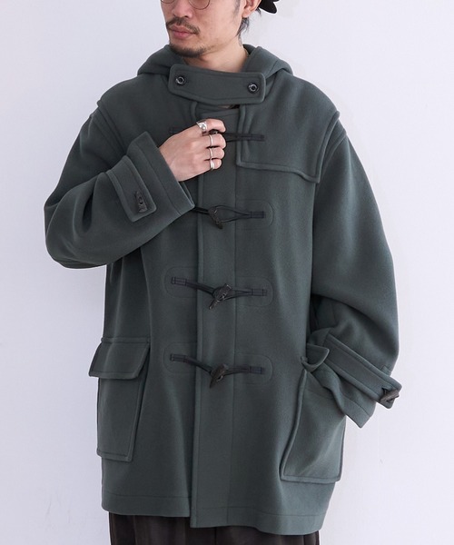 MONTGOMERY(モンゴメリー)の「MONTGOMERY Alton(ダッフルコート・メンズ・グリーン/ベージュ・LARGE/MEDIUM)」の2枚目の写真