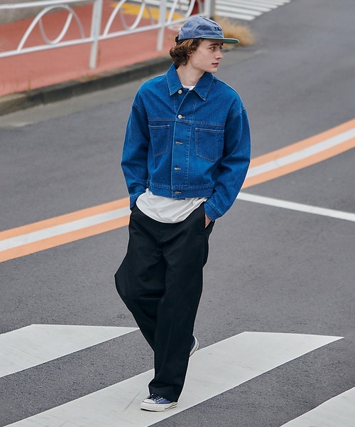 MAISON CLUB(メゾンクラブ)の「【MAISON CLUB】Boxy fit Denim Jacket / ボクシーフィットデニムジャケット ショート丈 クロップド丈(デニムジャケット・メンズ・ブラック/ブルー/ネイビー/グレー・M/L)」の11枚目の写真