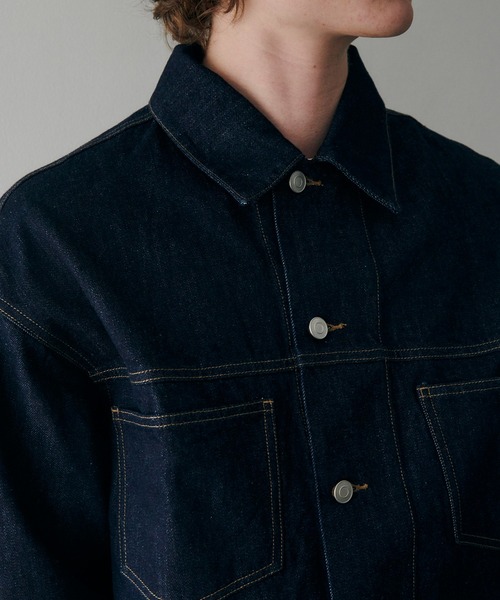 MAISON CLUB(メゾンクラブ)の「【MAISON CLUB】Boxy fit Denim Jacket / ボクシーフィットデニムジャケット ショート丈 クロップド丈(デニムジャケット・メンズ・ブラック/ブルー/ネイビー/グレー・M/L)」の18枚目の写真