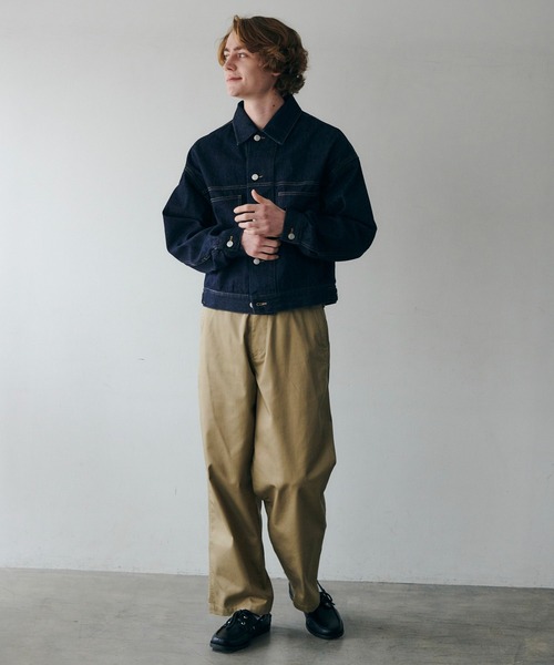 MAISON CLUB(メゾンクラブ)の「【MAISON CLUB】Boxy fit Denim Jacket / ボクシーフィットデニムジャケット ショート丈 クロップド丈(デニムジャケット・メンズ・ブラック/ブルー/ネイビー/グレー・M/L)」の16枚目の写真