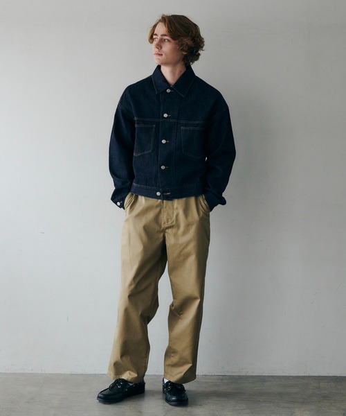 MAISON CLUB(メゾンクラブ)の「【MAISON CLUB】Boxy fit Denim Jacket / ボクシーフィットデニムジャケット ショート丈 クロップド丈(デニムジャケット・メンズ・ブラック/ブルー/ネイビー/グレー・M/L)」の17枚目の写真