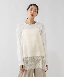 GLOBAL WORK | サテンレースキャミ/642681(キャミソール)