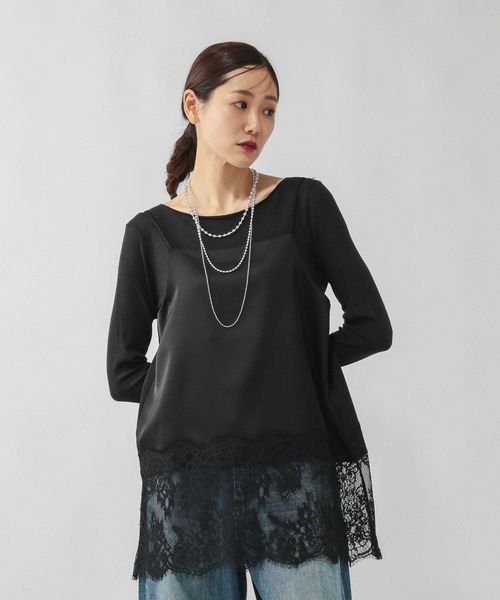 GLOBAL WORK（グローバルワーク）の「サテンレースキャミ/642681（キャミソール・レディース・ホワイト・LARGE）」の10枚目の写真