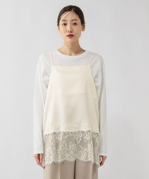 GLOBAL WORK（グローバルワーク）の「サテンレースキャミ/642681（キャミソール・レディース・ホワイト・LARGE）」の12枚目の写真