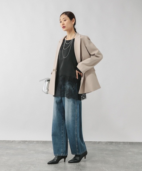 GLOBAL WORK（グローバルワーク）の「サテンレースキャミ/642681（キャミソール・レディース・ホワイト・LARGE）」の8枚目の写真