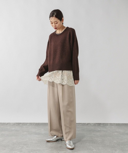 GLOBAL WORK（グローバルワーク）の「サテンレースキャミ/642681（キャミソール・レディース・ホワイト・LARGE）」の2枚目の写真