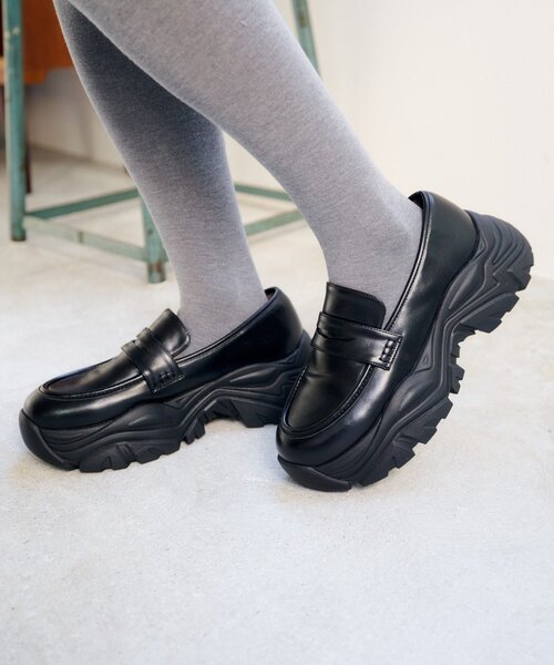 Kastane(カスタネ)の「チャンクスニーカーローファー(ローファー・レディース・ブラック/サンドベージュ・36/38/37)」の9枚目の写真