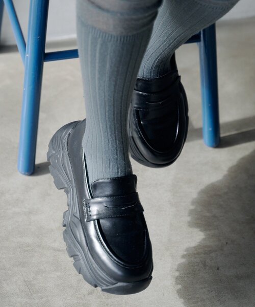 Kastane(カスタネ)の「チャンクスニーカーローファー(ローファー・レディース・ブラック/サンドベージュ・36/38/37)」の11枚目の写真