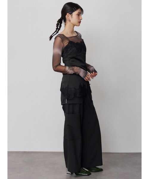 MURUA（ムルーア）の「レースドッキングキャミソール（キャミソール・レディース・グレー/ブラック・FREE）」の20枚目の写真