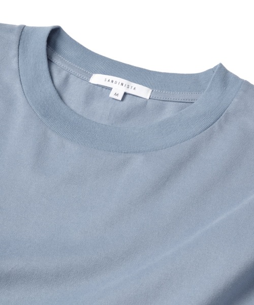 Sandinista（サンディニスタ）の「Gentle L-S Tee / 上質表起毛長袖Tシャツ（Tシャツ/カットソー・メンズ・チャコール/ブルー系その他/ブラック・SMALL/MEDIUM/LARGE）」の4枚目の写真