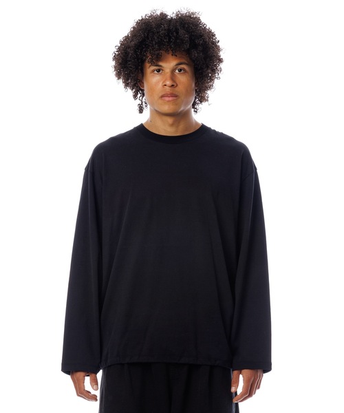 Sandinista（サンディニスタ）の「Gentle L-S Tee / 上質表起毛長袖Tシャツ（Tシャツ/カットソー・メンズ・チャコール/ブルー系その他/ブラック・SMALL/MEDIUM/LARGE）」の6枚目の写真