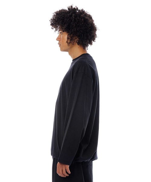 Sandinista（サンディニスタ）の「Gentle L-S Tee / 上質表起毛長袖Tシャツ（Tシャツ/カットソー・メンズ・チャコール/ブルー系その他/ブラック・SMALL/MEDIUM/LARGE）」の7枚目の写真