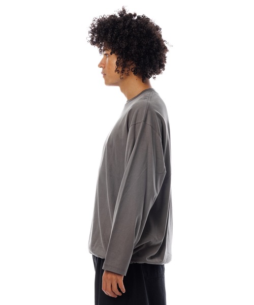 Sandinista（サンディニスタ）の「Gentle L-S Tee / 上質表起毛長袖Tシャツ（Tシャツ/カットソー・メンズ・チャコール/ブルー系その他/ブラック・SMALL/MEDIUM/LARGE）」の10枚目の写真