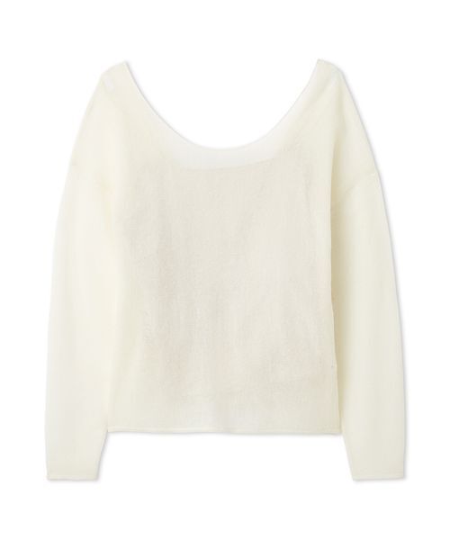 SNIDEL（スナイデル）の「2WAYベビーアルパカニットプルオーバー（ニット/セーター・レディース・ピンク/オフホワイト/グレー/ライトブルー・F）」の2枚目の写真