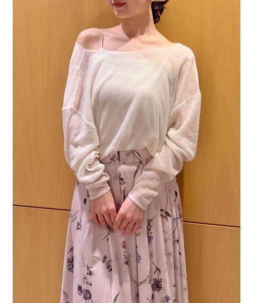 SNIDEL(スナイデル)の「2WAYベビーアルパカニットプルオーバー(ニット/セーター・レディース・ピンク/オフホワイト/グレー/ライトブルー・F)」の2枚目の写真
