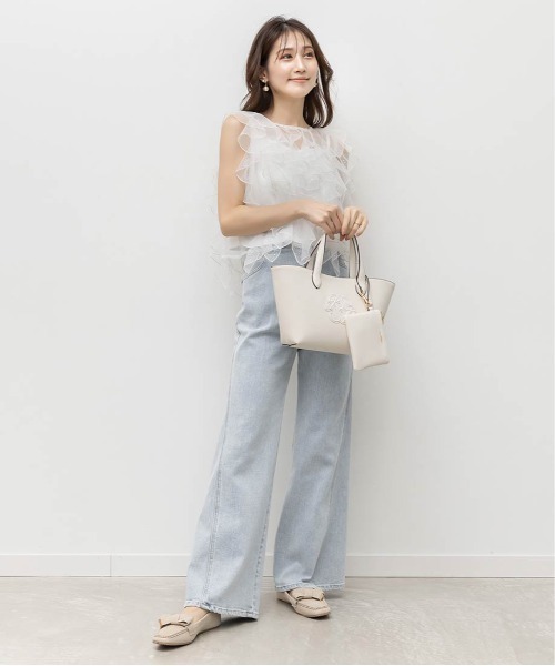 RANDA(ランダ)の「スクエアトゥリボンモカシンシューズ(モカシン/デッキシューズ・レディース・キャメル/ベージュ/ブラック・S/L/M/LL)」の9枚目の写真