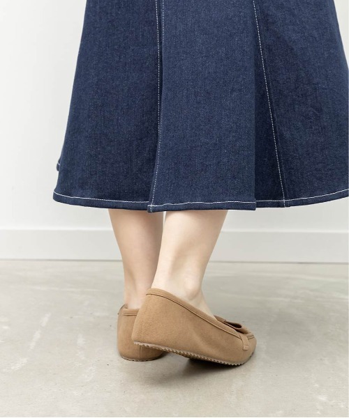 RANDA(ランダ)の「スクエアトゥリボンモカシンシューズ(モカシン/デッキシューズ・レディース・キャメル/ベージュ/ブラック・S/L/M/LL)」の14枚目の写真