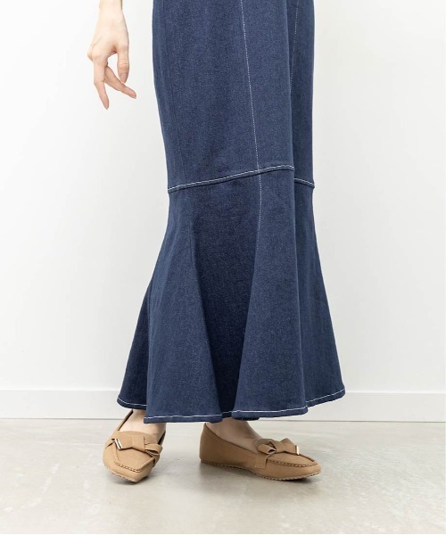RANDA(ランダ)の「スクエアトゥリボンモカシンシューズ(モカシン/デッキシューズ・レディース・キャメル/ベージュ/ブラック・S/L/M/LL)」の17枚目の写真