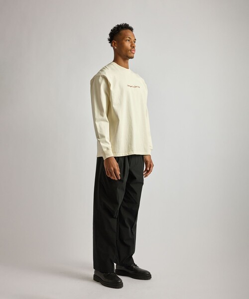 Saturdays NYC（サタデーズ ニューヨークシティ ）の「Max Weight Pigment Dyed LS T-Shirt（Tシャツ/カットソー・メンズ・キナリ/ブルー/チャコールグレー・S/M/L/XL）」の8枚目の写真