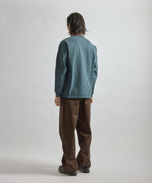 Saturdays NYC（サタデーズ ニューヨークシティ ）の「Max Weight Pigment Dyed LS T-Shirt（Tシャツ/カットソー・メンズ・キナリ/ブルー/チャコールグレー・S/M/L/XL）」の11枚目の写真