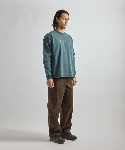 Saturdays NYC（サタデーズ ニューヨークシティ ）の「Max Weight Pigment Dyed LS T-Shirt（Tシャツ/カットソー・メンズ・キナリ/ブルー/チャコールグレー・S/M/L/XL）」の12枚目の写真