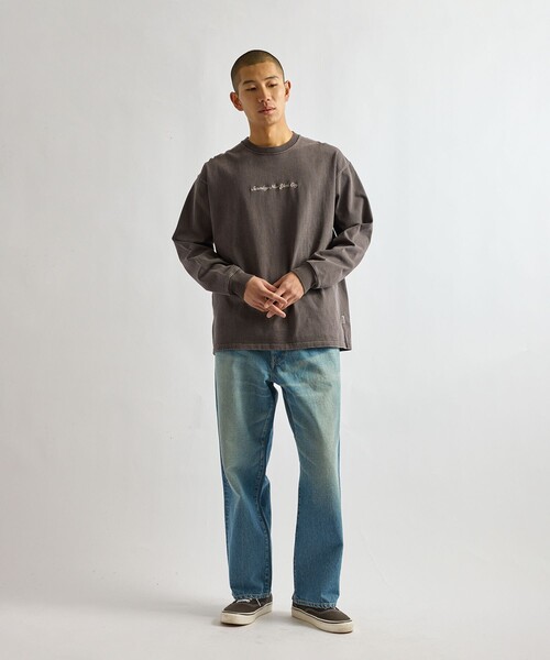 Saturdays NYC（サタデーズ ニューヨークシティ ）の「Max Weight Pigment Dyed LS T-Shirt（Tシャツ/カットソー・メンズ・キナリ/ブルー/チャコールグレー・S/M/L/XL）」の13枚目の写真