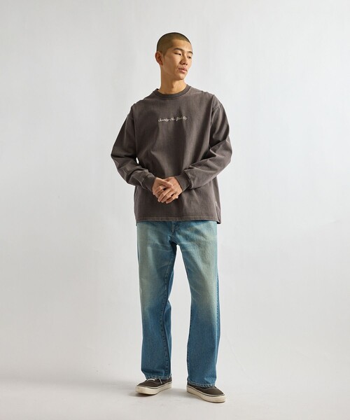 Saturdays NYC（サタデーズ ニューヨークシティ ）の「Max Weight Pigment Dyed LS T-Shirt（Tシャツ/カットソー・メンズ・キナリ/ブルー/チャコールグレー・S/M/L/XL）」の21枚目の写真