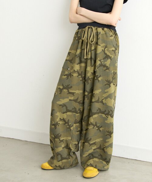 CIAOPANIC TYPY（チャオパニックティピー）の「【UNISEX】【シルエット調整可】ピグメント加工ワッフルイージーパンツ/WEB限定カラーあり（スウェットパンツ・レディース・サックスブルー/ブラック/カーキ/ネイビー/ベージュ/ピンク/グレー/オリーブ/ブラウン/グレー系その他/ダークブルー/グレー系その他2/インディゴブルー・LARGE/MEDIUM）」の7枚目の写真