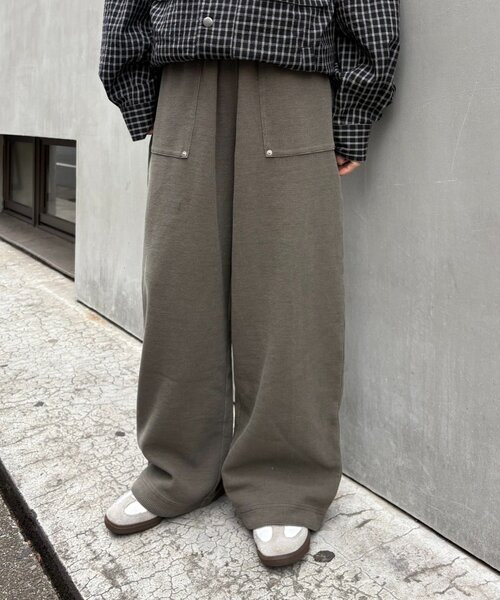 CIAOPANIC TYPY(チャオパニックティピー)の「【UNISEX】ピグメント加工ワッフルイージーパンツ(その他パンツ・レディース・サックスブルー/ブラック/カーキ/ネイビー/ベージュ・LARGE/MEDIUM)」の3枚目の写真