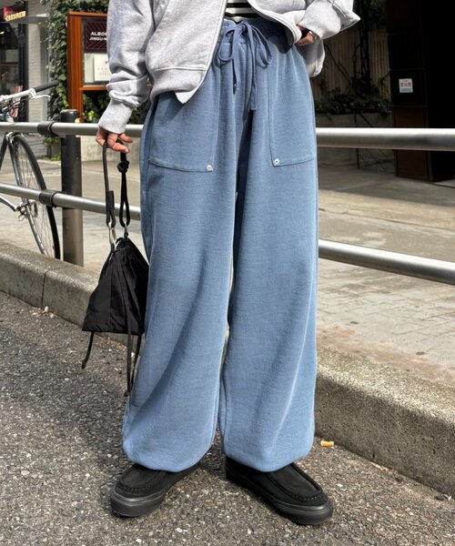 CIAOPANIC TYPY(チャオパニックティピー)の「【UNISEX】ピグメント加工ワッフルイージーパンツ(その他パンツ・レディース・サックスブルー/ブラック/カーキ/ネイビー/ベージュ・LARGE/MEDIUM)」の5枚目の写真
