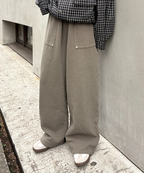 CIAOPANIC TYPY(チャオパニックティピー)の「【UNISEX】ピグメント加工ワッフルイージーパンツ(その他パンツ・レディース・サックスブルー/ブラック/カーキ/ネイビー/ベージュ・LARGE/MEDIUM)」の12枚目の写真