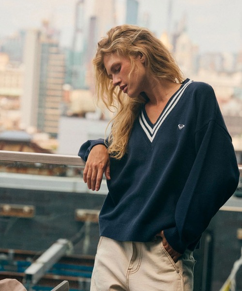セール】ROXY ウィメンズ SURF SCHOOL V NECK セーター 【2026年春夏